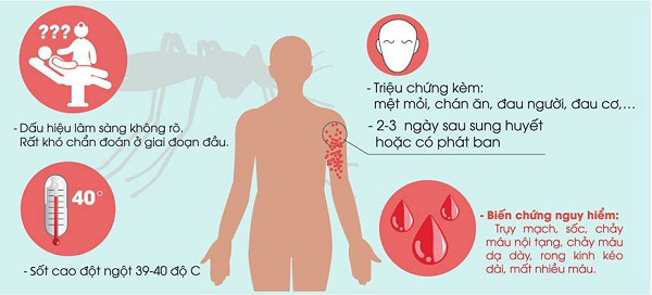 biến chứng thường gặp của sốt xuất huyết